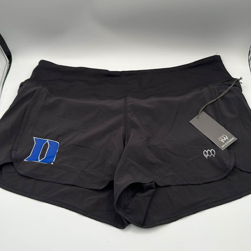 Duke black ivy citizens large running cardio gym shorts NWT